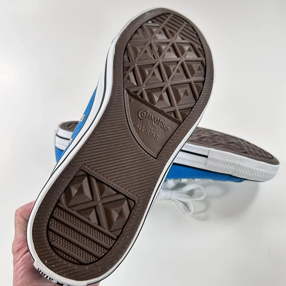 NIB Converse All Star Low Top Sneakers Size 12.5 Women's 10.5 Mens Vivid Blue - Picture 7 of 8